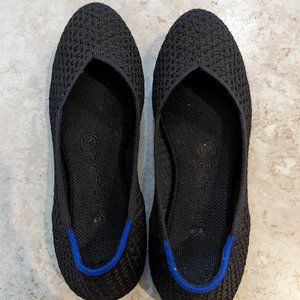 Black honeycomb ballet flat